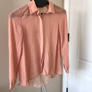 Peach lace blouse
